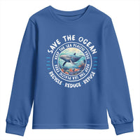 Earth Day Save The Ocean Humpback Whale Youth Sweatshirt