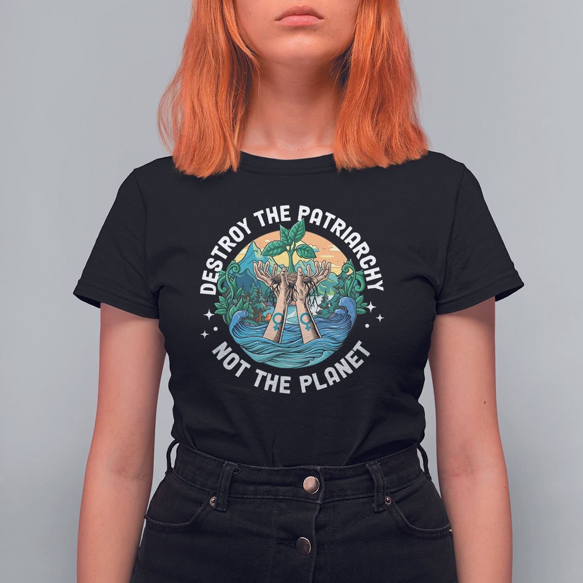 Destroy The Patriarchy Not The Planet Smash Patriarchy Feminist Earth Day T Shirt For Women - Wonder Print Shop