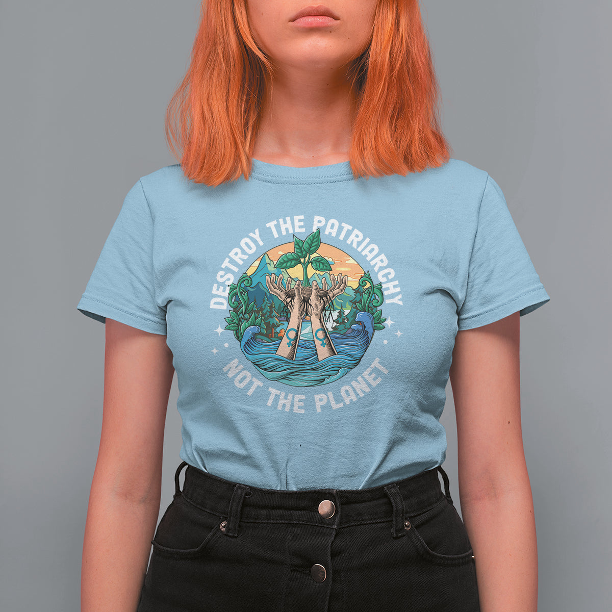 Destroy The Patriarchy Not The Planet Smash Patriarchy Feminist Earth Day T Shirt For Women - Wonder Print Shop