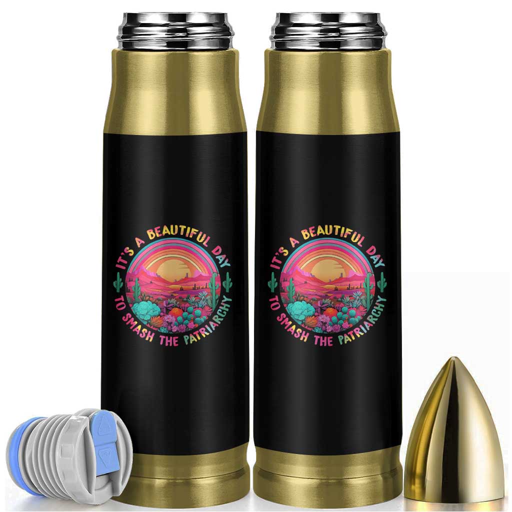 Feminist Bullet Tumbler It's A Beautiful Day To Smash The Patriarchy Rainbow