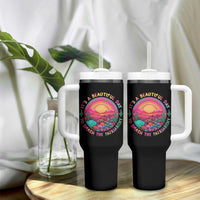 Feminist Tumbler With Handle It's A Beautiful Day To Smash The Patriarchy Rainbow