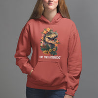 Eat The Patriarchy Feminist Dinosaur Hoodie - Wonder Print Shop