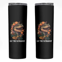 Eat The Patriarchy Feminist Dinosaur Skinny Tumbler