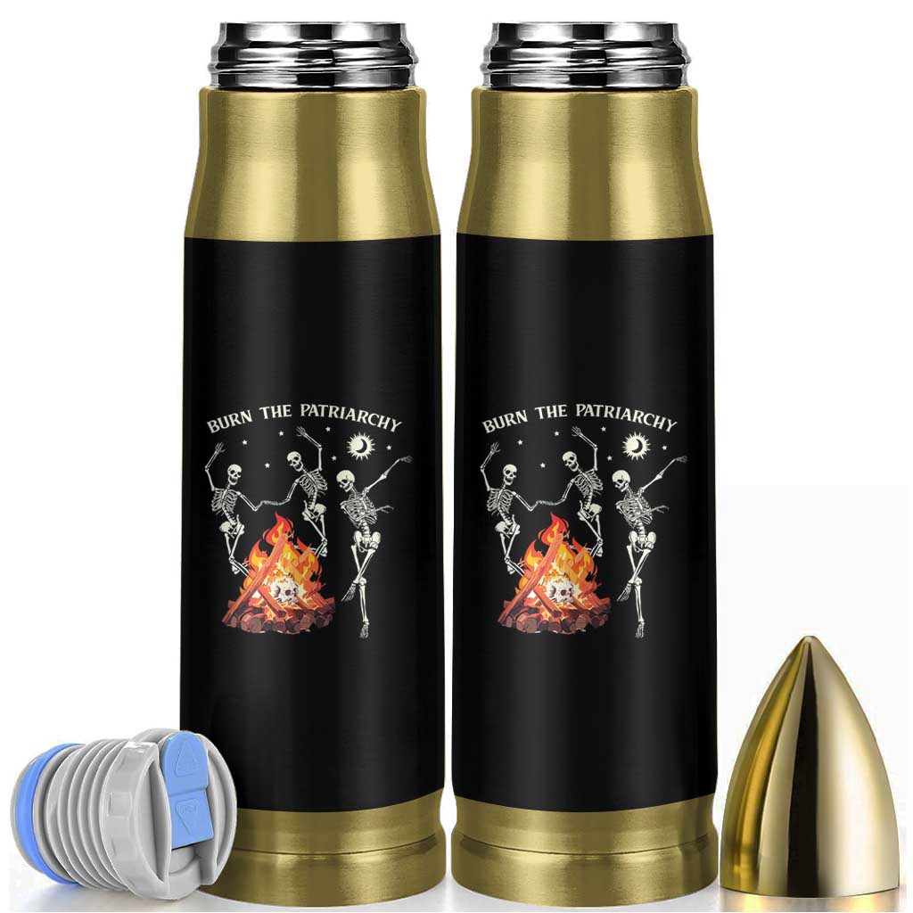 Funny Feminist Bullet Tumbler Burn The Patriarchy Skeleton Dancing
