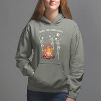 Funny Feminist Hoodie Burn The Patriarchy Skeleton Dancing - Wonder Print Shop