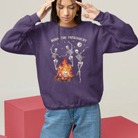 Funny Feminist Sweatshirt Burn The Patriarchy Skeleton Dancing - Wonder Print Shop