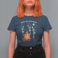 Funny Feminist T Shirt For Women Burn The Patriarchy Skeleton Dancing - Wonder Print Shop