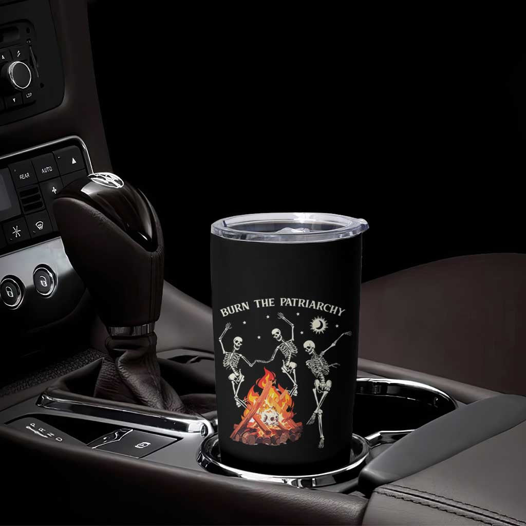 Funny Feminist Tumbler Cup Burn The Patriarchy Skeleton Dancing