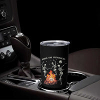 Funny Feminist Tumbler Cup Burn The Patriarchy Skeleton Dancing