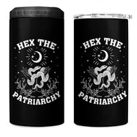 Feminist Witch 4 in 1 Can Cooler Tumbler Hex The Patriarchy Celestial Moon Snake