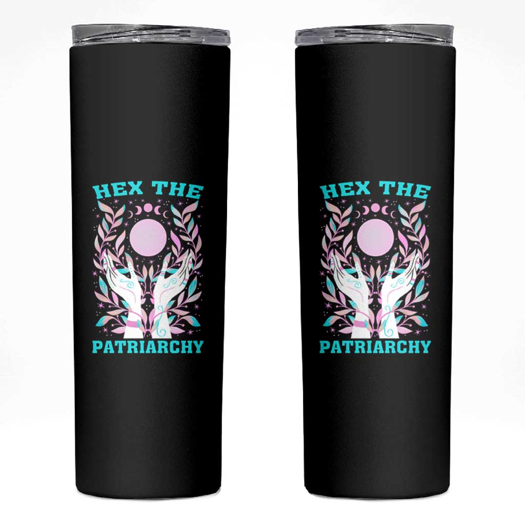 Feminist Witch Skinny Tumbler Hex The Patriarchy Celestial Moon