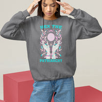 Feminist Witch Sweatshirt Hex The Patriarchy Celestial Moon - Wonder Print Shop