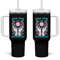 Feminist Witch Tumbler With Handle Hex The Patriarchy Celestial Moon