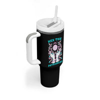Feminist Witch Tumbler With Handle Hex The Patriarchy Celestial Moon