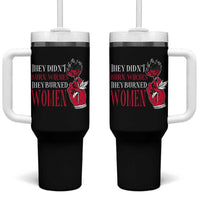 Feminist Witch Tumbler With Handle They Didn't Burn Witches They Burned Women Roses