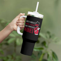 Feminist Witch Tumbler With Handle They Didn't Burn Witches They Burned Women Roses