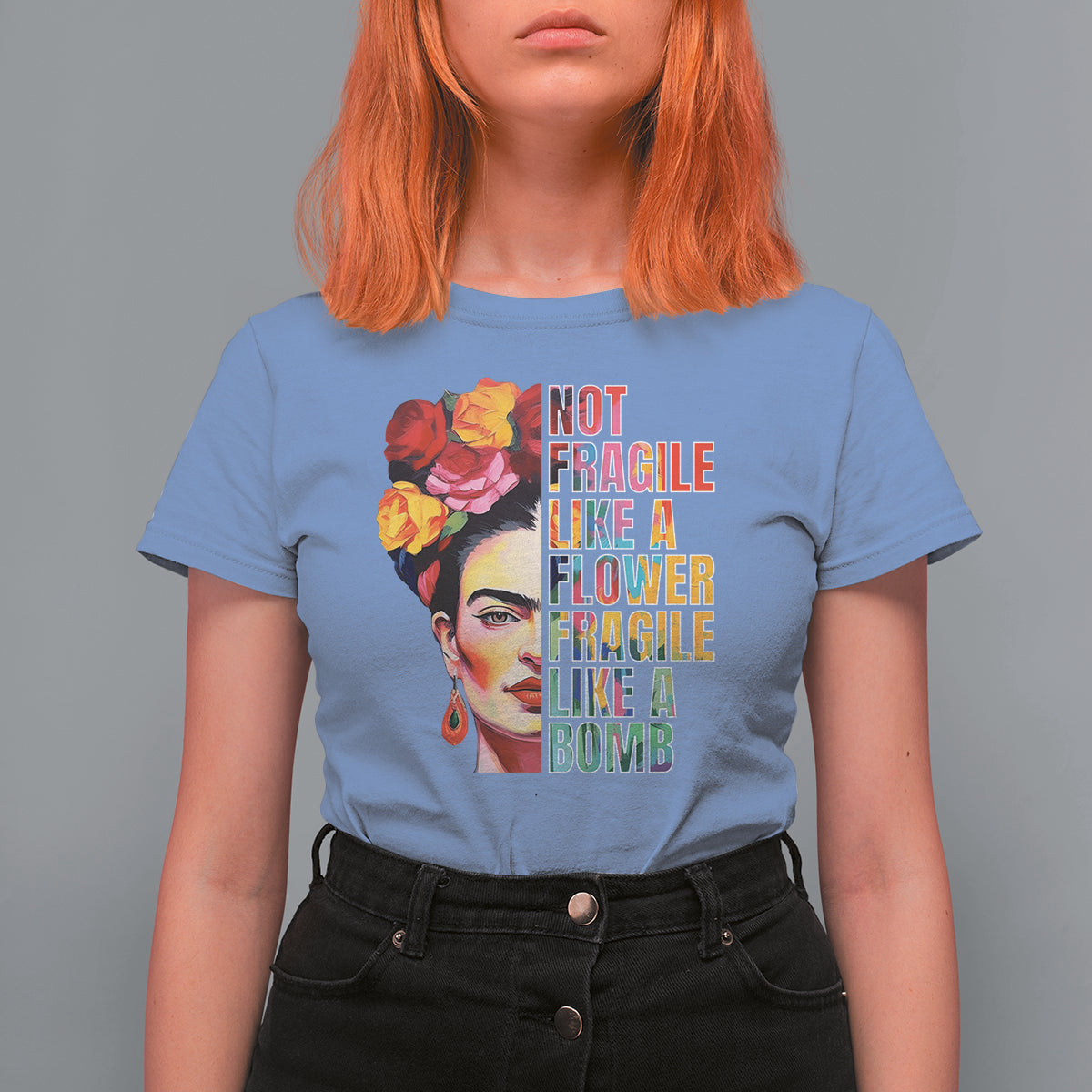 Women's Rights T Shirt For Women Not Fragile Like A Flower Fragile Like A Bomb - Wonder Print Shop