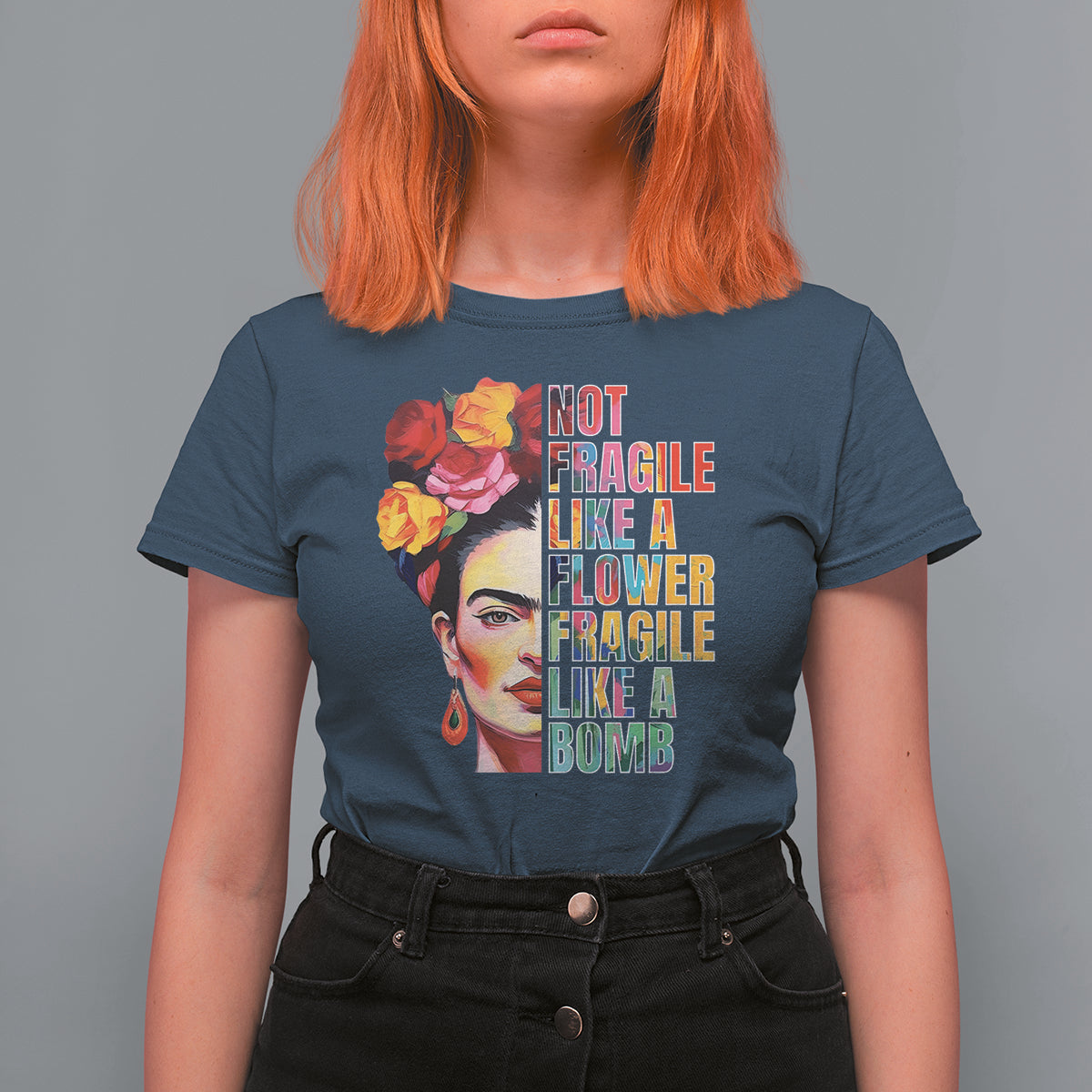 Women's Rights T Shirt For Women Not Fragile Like A Flower Fragile Like A Bomb - Wonder Print Shop