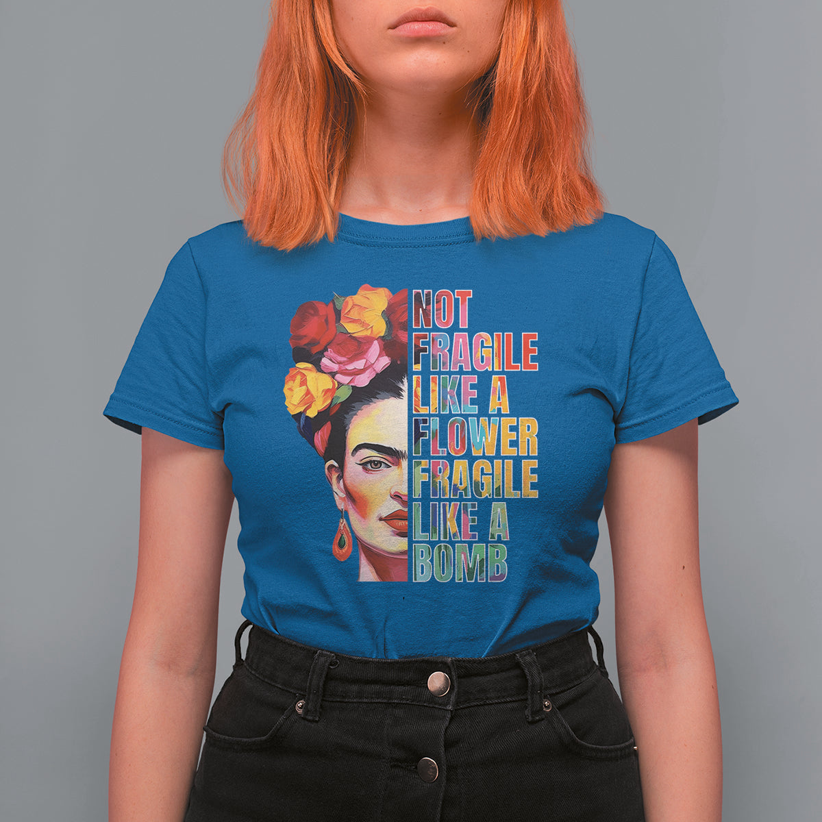 Women's Rights T Shirt For Women Not Fragile Like A Flower Fragile Like A Bomb - Wonder Print Shop