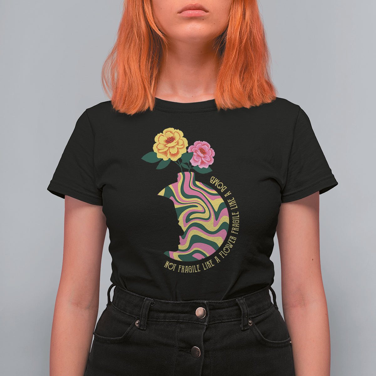 Not Fragile Like A Flower Fragile Like A Bomb Women's Rights RBG Ruth Bader Ginsburg T Shirt For Women - Wonder Print Shop
