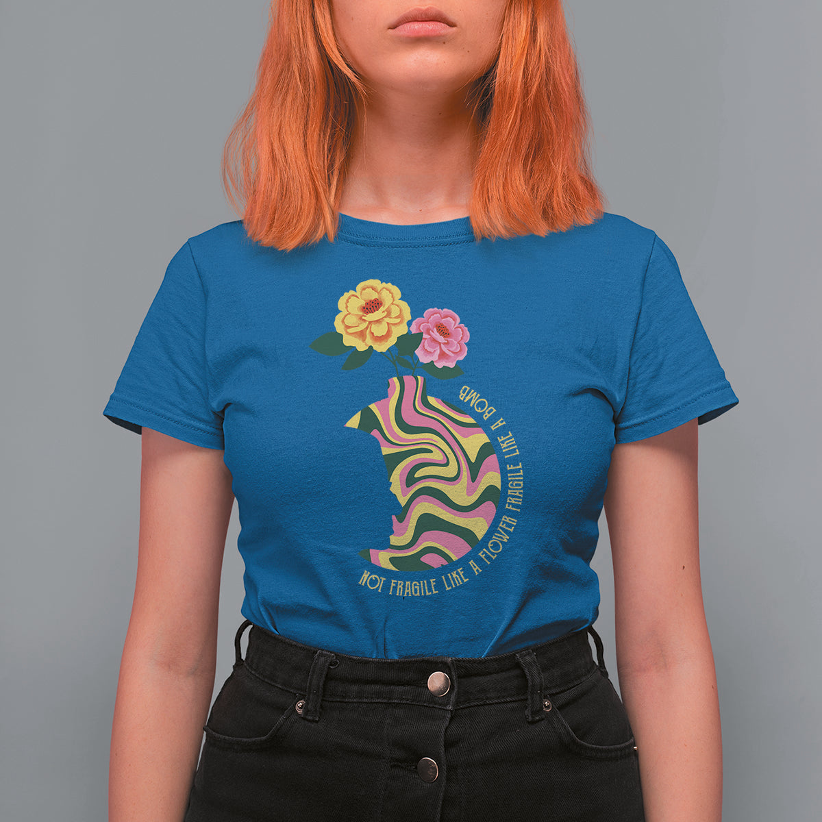 Not Fragile Like A Flower Fragile Like A Bomb Women's Rights RBG Ruth Bader Ginsburg T Shirt For Women - Wonder Print Shop