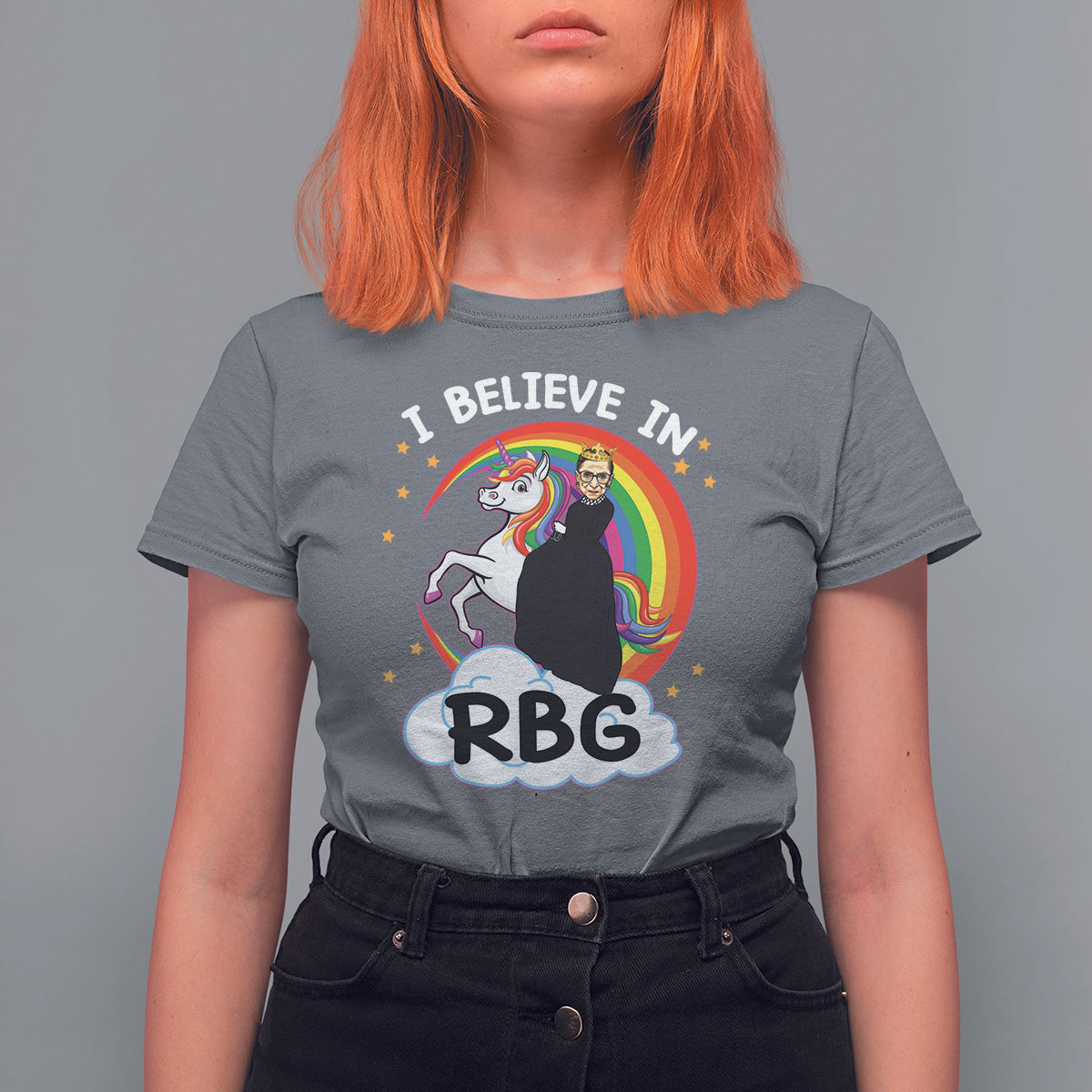 I Believe In RBG Unicorn Feminist Women's Rights T Shirt For Women - Wonder Print Shop