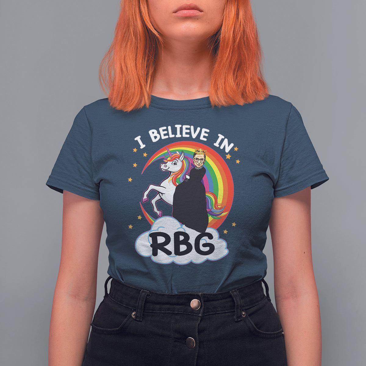 I Believe In RBG Unicorn Feminist Women's Rights T Shirt For Women - Wonder Print Shop