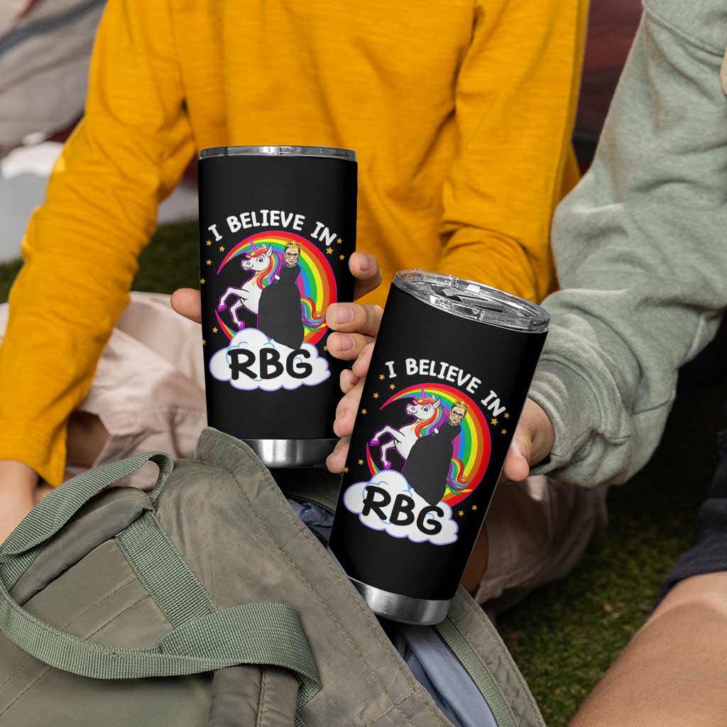 I Believe In RBG Unicorn Feminist Women's Rights Tumbler Cup