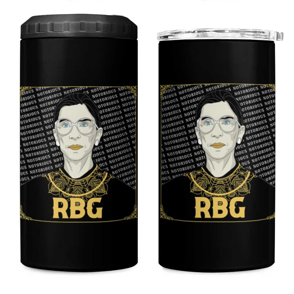 Feminist 4 in 1 Can Cooler Tumbler Notorious RBG Ruth Bader Ginsburg Women's Rights