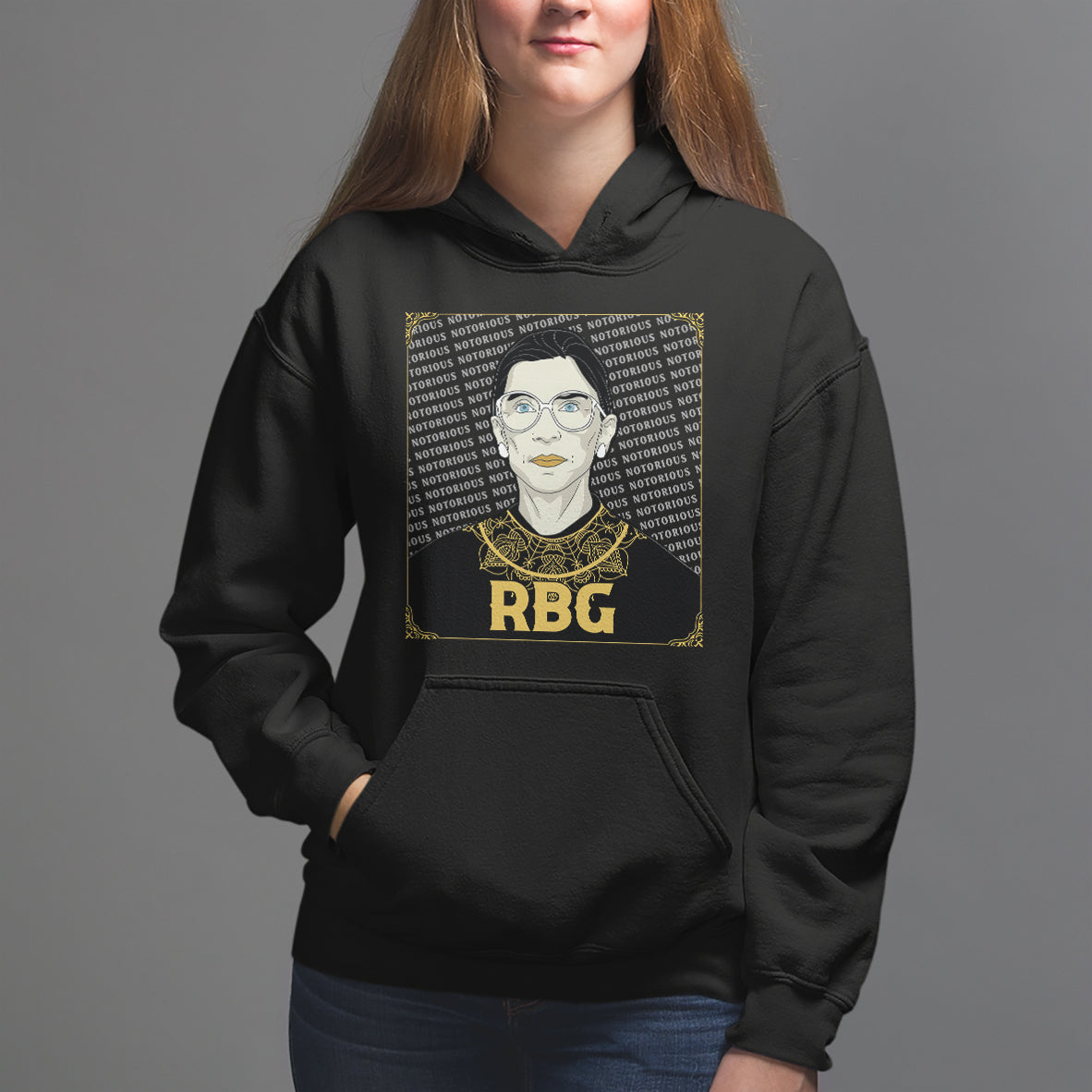 Feminist Hoodie Notorious RBG Ruth Bader Ginsburg Women's Rights - Wonder Print Shop