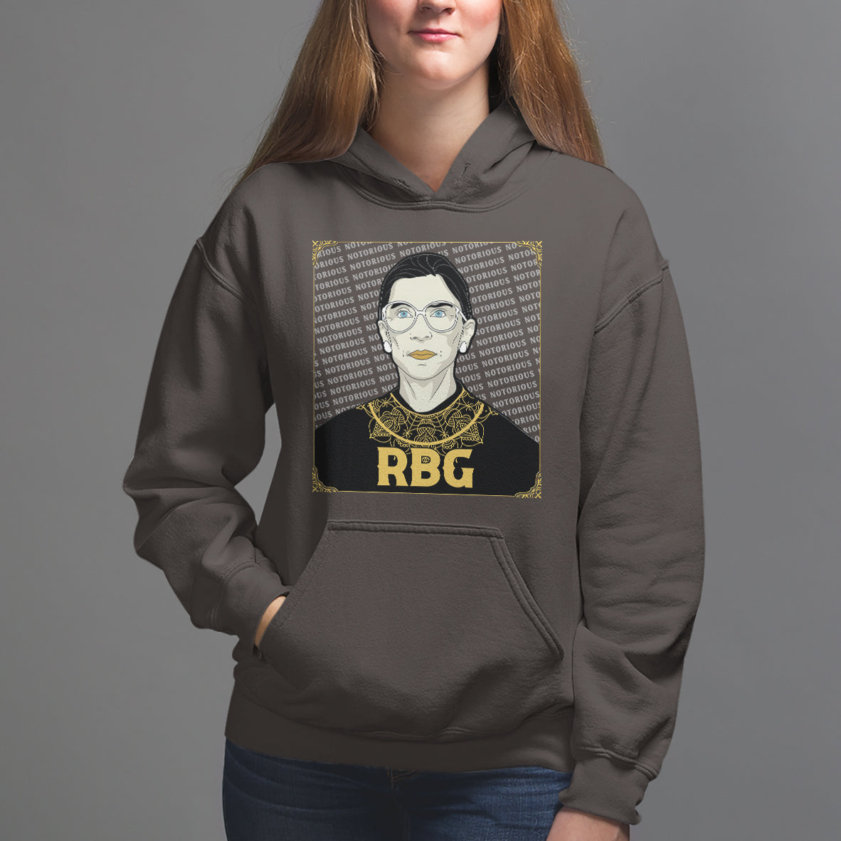 Feminist Hoodie Notorious RBG Ruth Bader Ginsburg Women's Rights - Wonder Print Shop