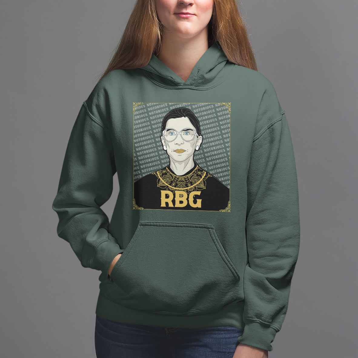 Feminist Hoodie Notorious RBG Ruth Bader Ginsburg Women's Rights - Wonder Print Shop