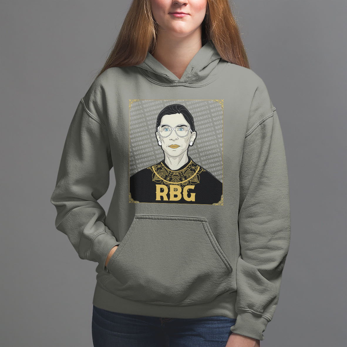 Feminist Hoodie Notorious RBG Ruth Bader Ginsburg Women's Rights - Wonder Print Shop