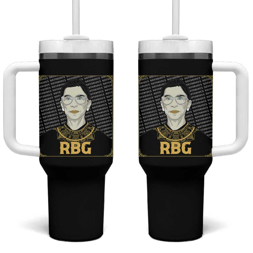 Feminist Tumbler With Handle Notorious RBG Ruth Bader Ginsburg Women's Rights