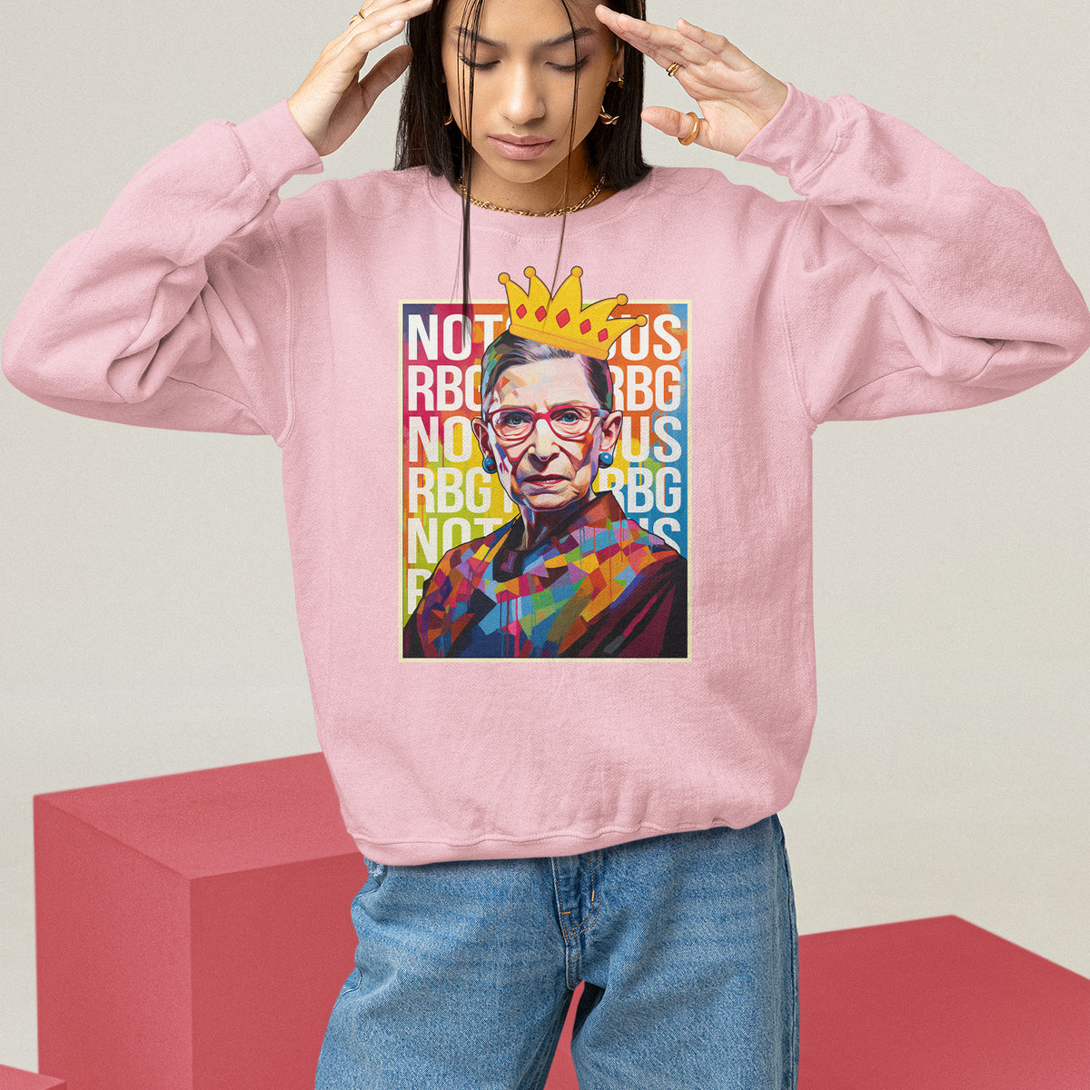 Women's Rights Sweatshirt Notorious RBG Ruth Bader Ginsburg Feminist - Wonder Print Shop