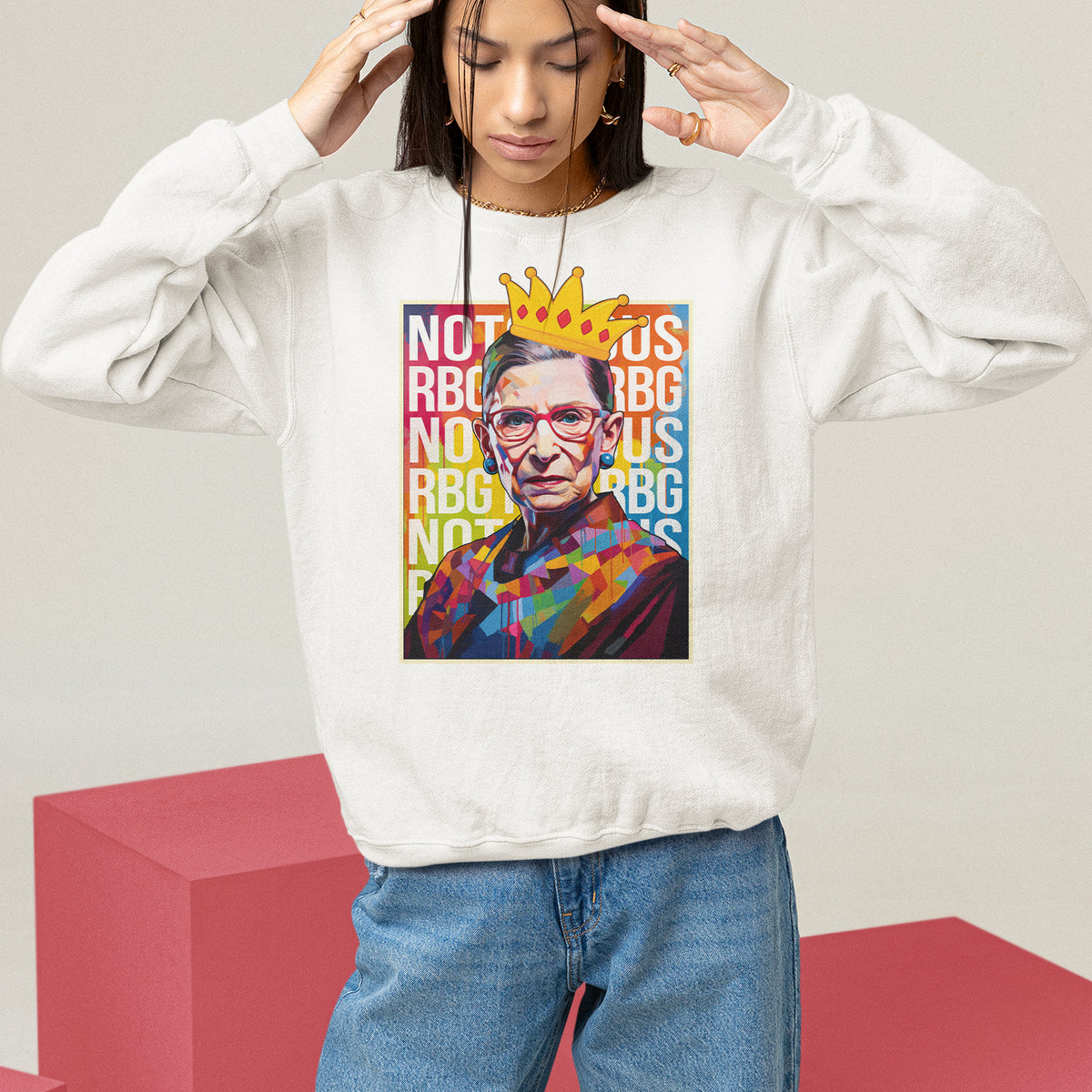 Women's Rights Sweatshirt Notorious RBG Ruth Bader Ginsburg Feminist - Wonder Print Shop