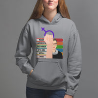 Feminist Hoodie Never Underestimate The Power Of A Girl With A Book RBG - Wonder Print Shop