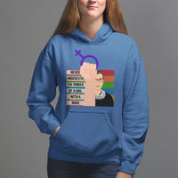 Feminist Hoodie Never Underestimate The Power Of A Girl With A Book RBG - Wonder Print Shop