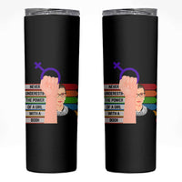 Feminist Skinny Tumbler Never Underestimate The Power Of A Girl With A Book RBG