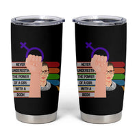 Feminist Tumbler Cup Never Underestimate The Power Of A Girl With A Book RBG