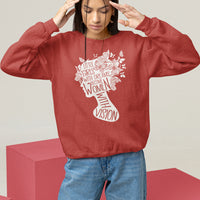 Women's Rights Sweatshirt Little Girls With Dreams Become Women With Vision - Wonder Print Shop