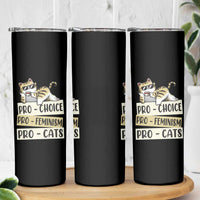 Feminist Skinny Tumbler Pro Choice Pro Feminism Pro Cats Funny Cat Coffee