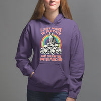 Feminist Hoodie I Just Want To Pet Cats and Crush The Patriarchy - Wonder Print Shop