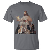 Jesus Hugs Cats Funny Christian Cat Lover T Shirt - Wonder Print Shop