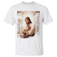 Jesus Hugs Cats Paradise Funny Christian Cat Lover T Shirt - Wonder Print Shop
