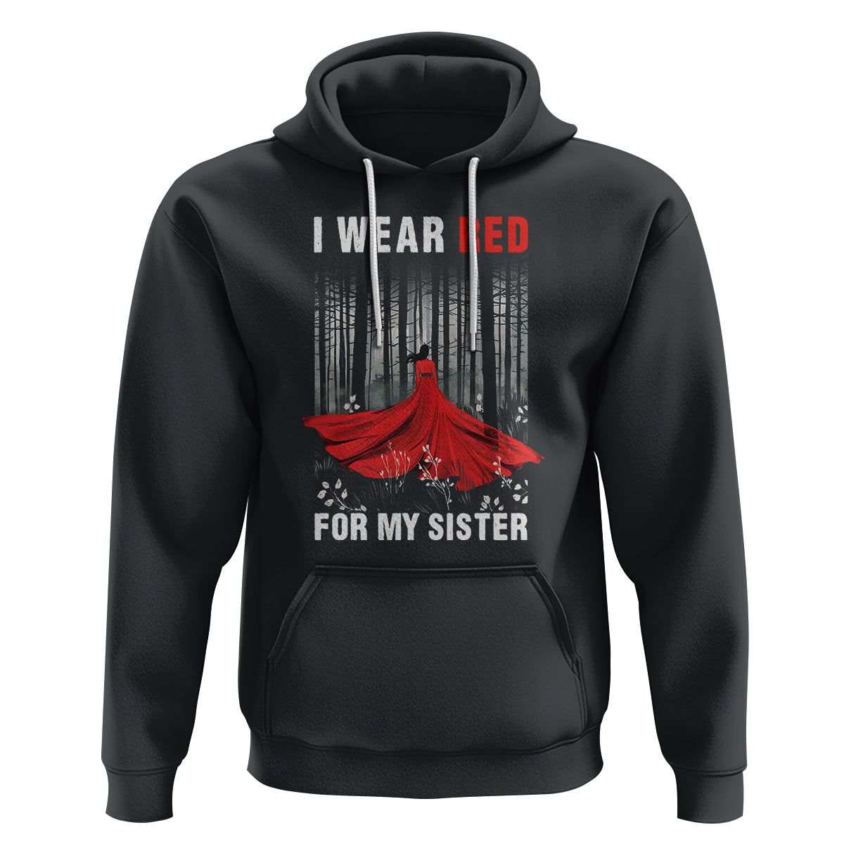 MMIW Hoodie I Wear Red For My Sister Native American - Wonder Print Shop