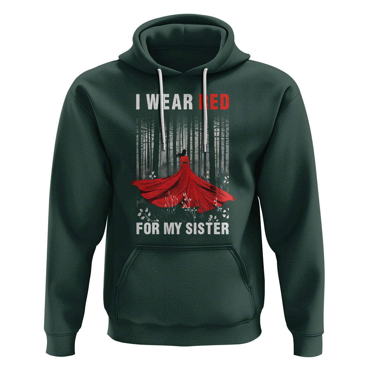 MMIW Hoodie I Wear Red For My Sister Native American - Wonder Print Shop