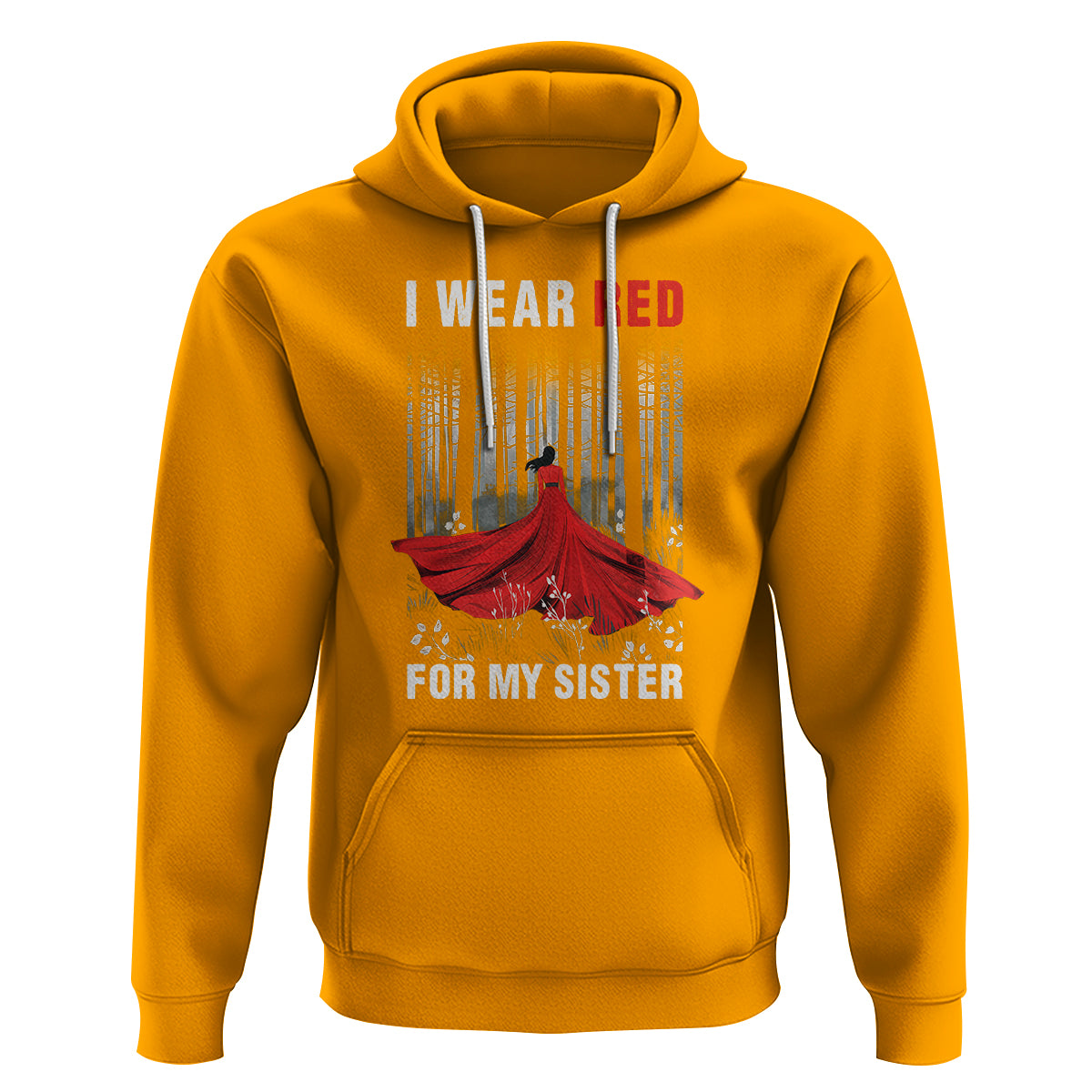 MMIW Hoodie I Wear Red For My Sister Native American - Wonder Print Shop