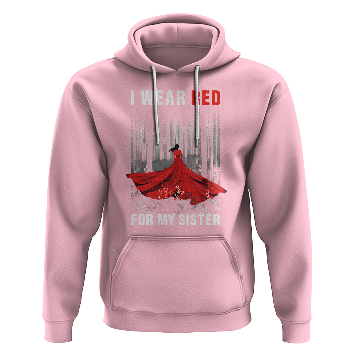 MMIW Hoodie I Wear Red For My Sister Native American - Wonder Print Shop