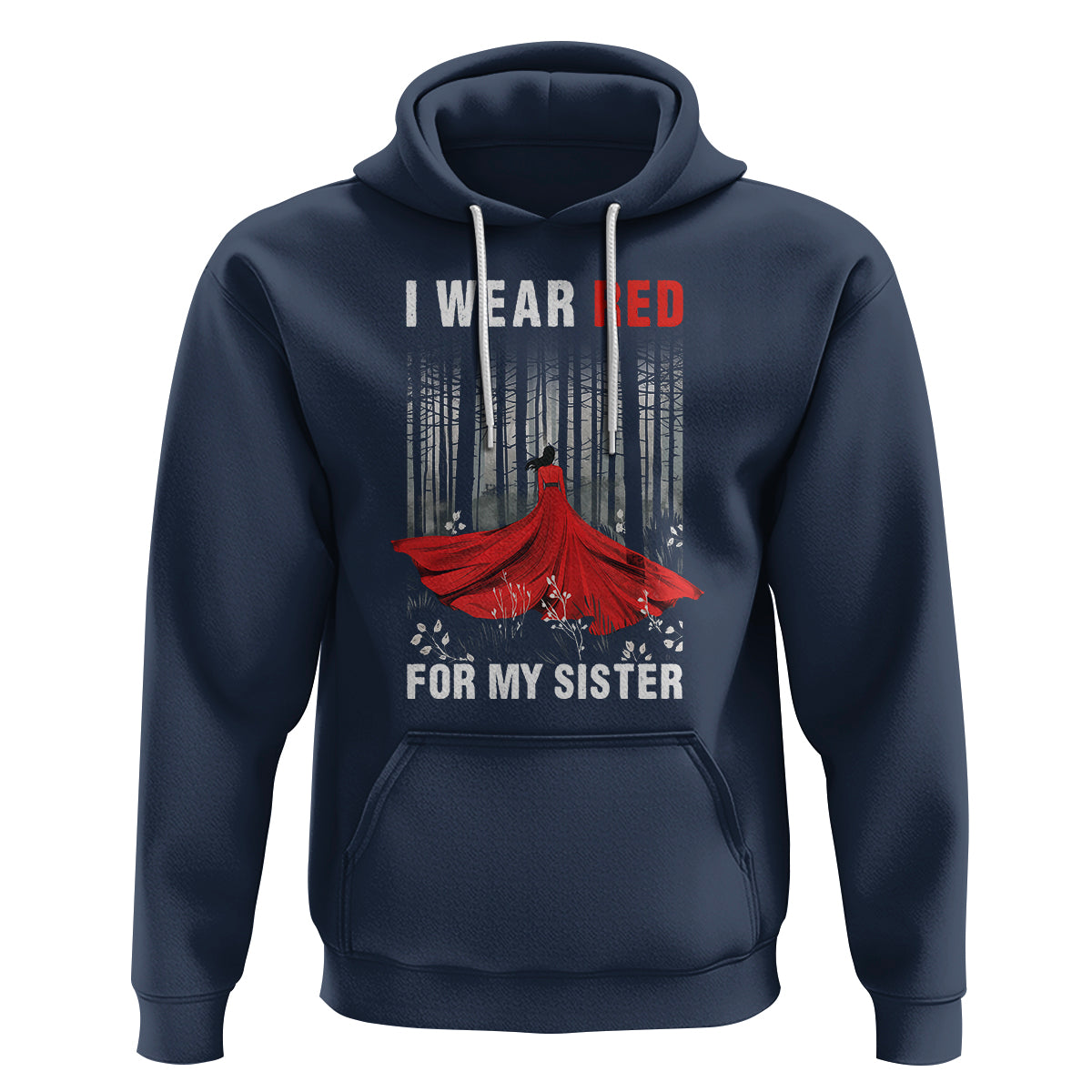 MMIW Hoodie I Wear Red For My Sister Native American - Wonder Print Shop